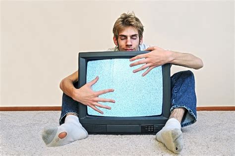 tv addicted person